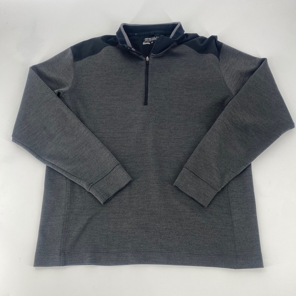 Nike Golf Tour Performance Dri-Fit 1/4 Zip Pullover Men's Size L Dark Gray